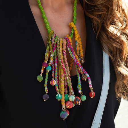 Naszyjnik – z bawełny z recyklingu