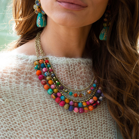 Naszyjnik – z bawełny z recyklingu