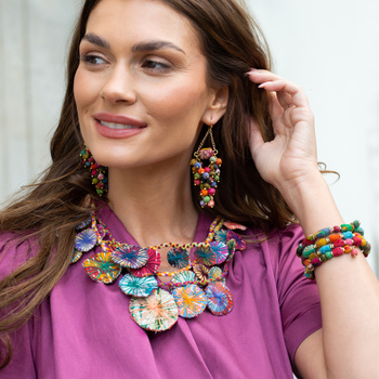 Naszyjnik – z bawełny z recyklingu